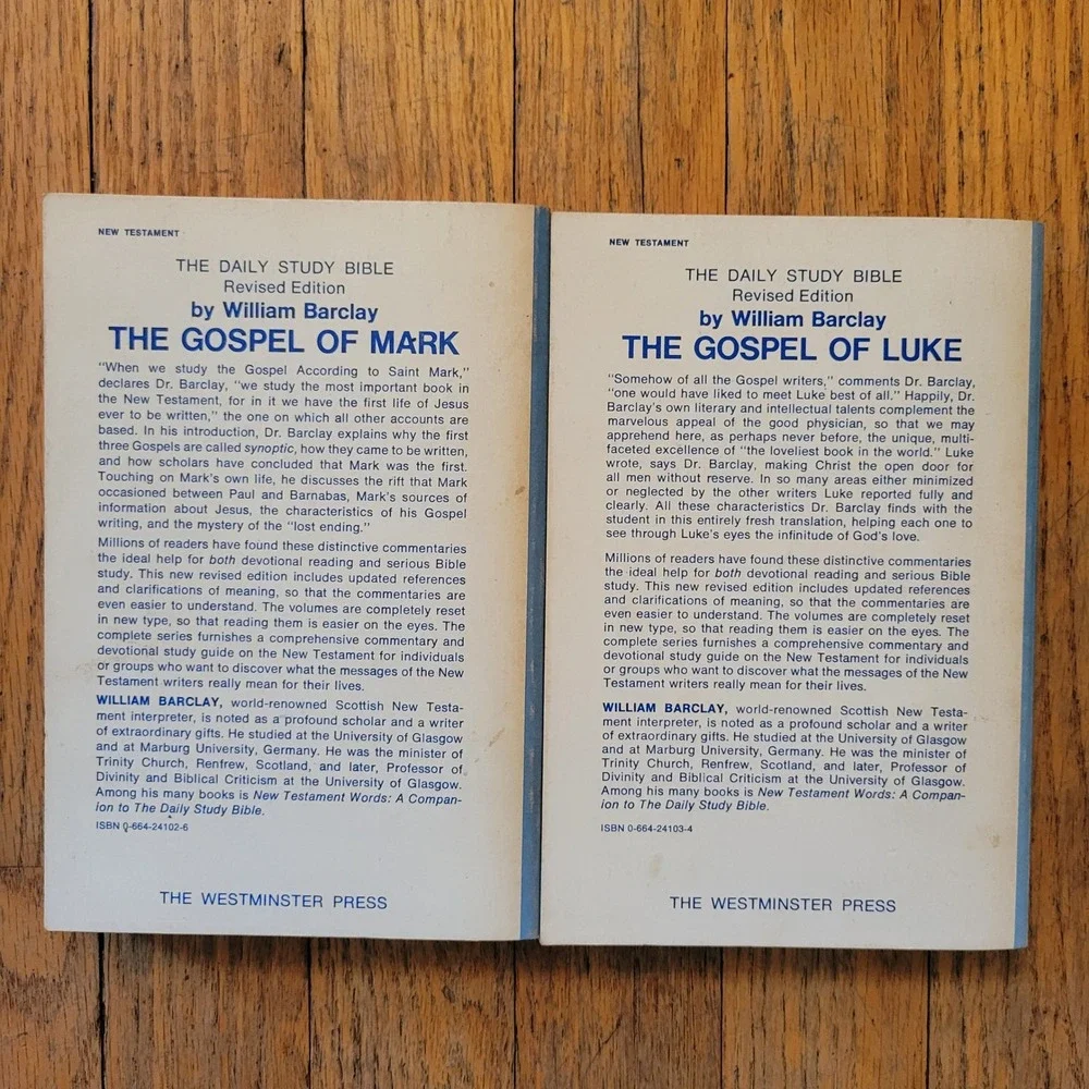 Westminster Press Gospel of Mark Luke Barclay Revised Edition Set Commentary